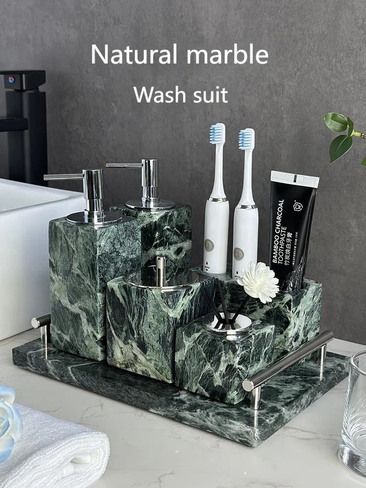 W Spa & Wellness - Luxury Natural Marble Bath Tray Set