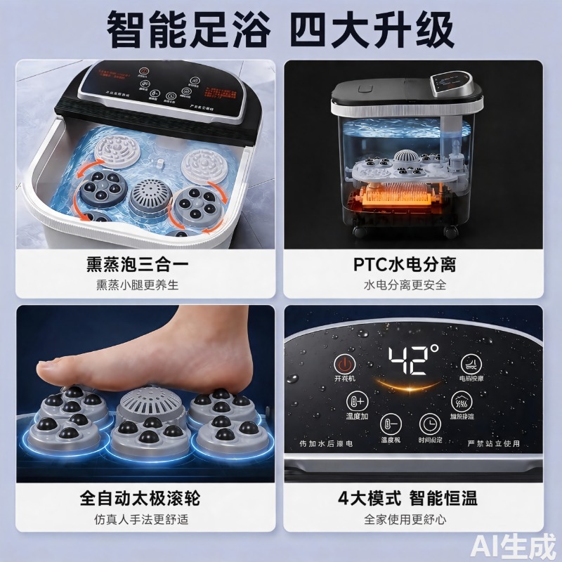 Electric Foot Bath Bucket, Con - Spa & Wellness Retreat recension och pris