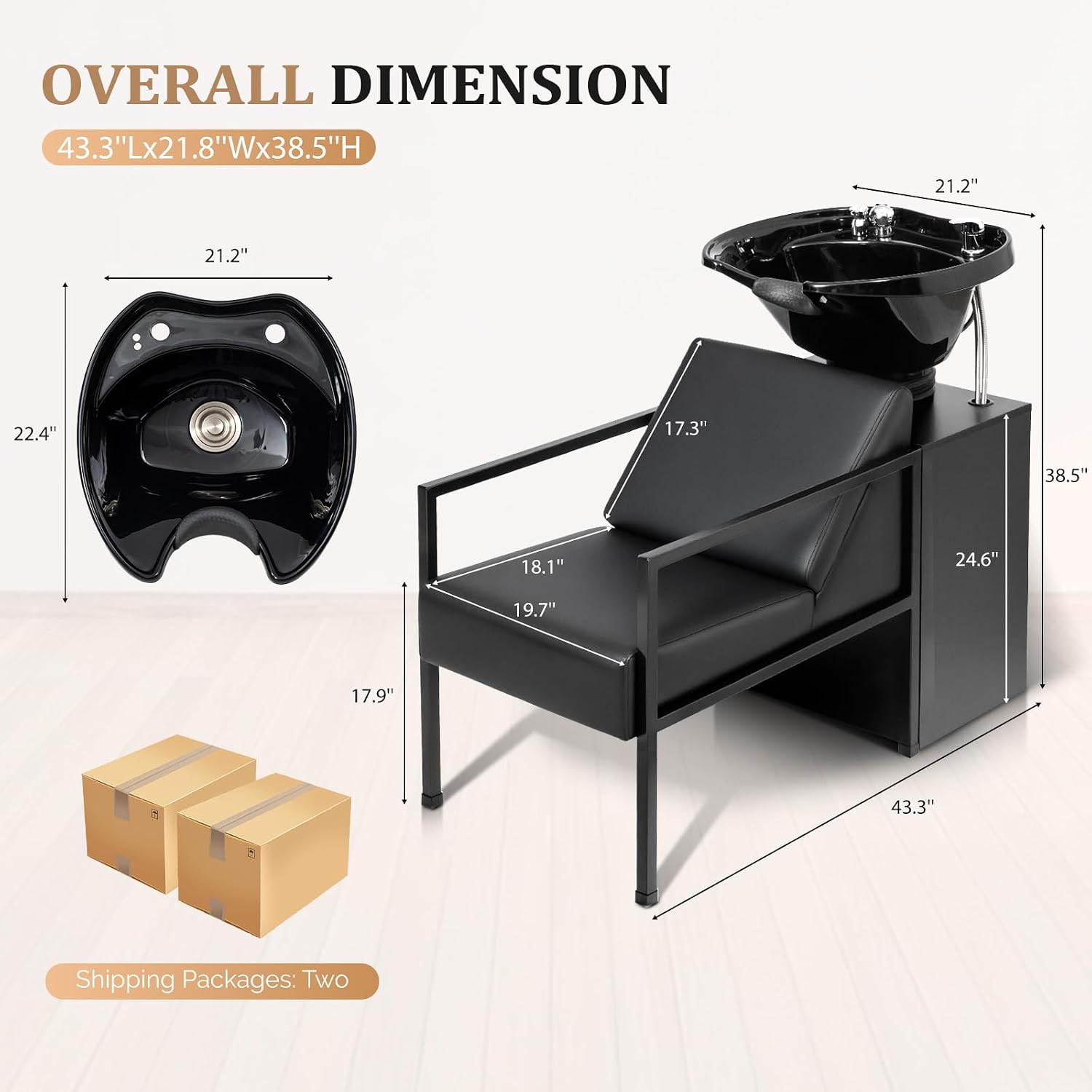Salon Shampoo Bowl & Chair, Ti - W Spa & Wellness recension och pris