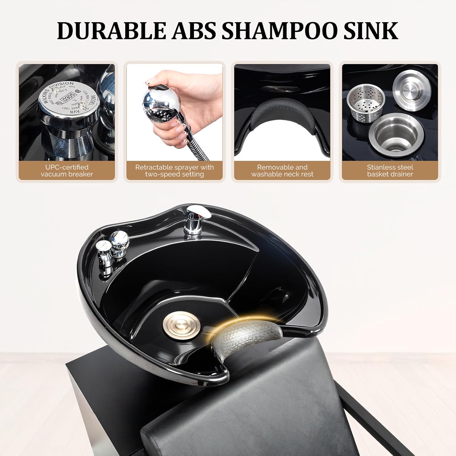 Salon Shampoo Bowl & Chair, Ti - W Spa & Wellness recension och pris