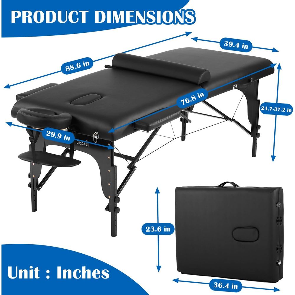 Massage Bed Portable Massage T - W Spa & Wellness recension och pris