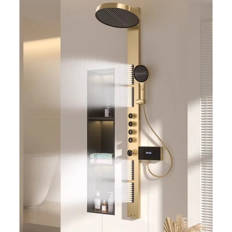 Brass Rainfall Shower Panel Se - Spa & Wellness Retreat recension och pris