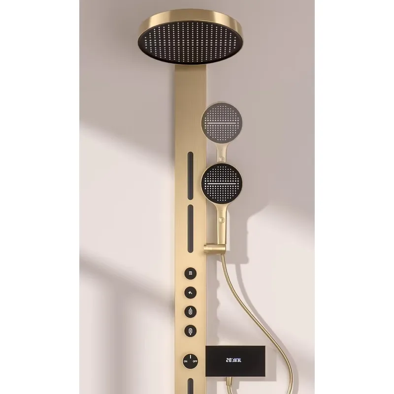 Brass Rainfall Shower Panel Se - Spa & Wellness Retreat recension och pris